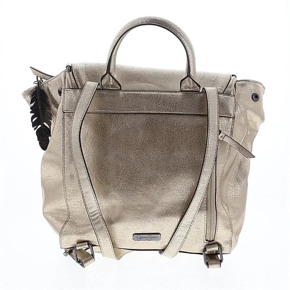 Jessica Simpson Metallic gold/Cream Top-Handle Backpack Tote - Picture 2 of 8